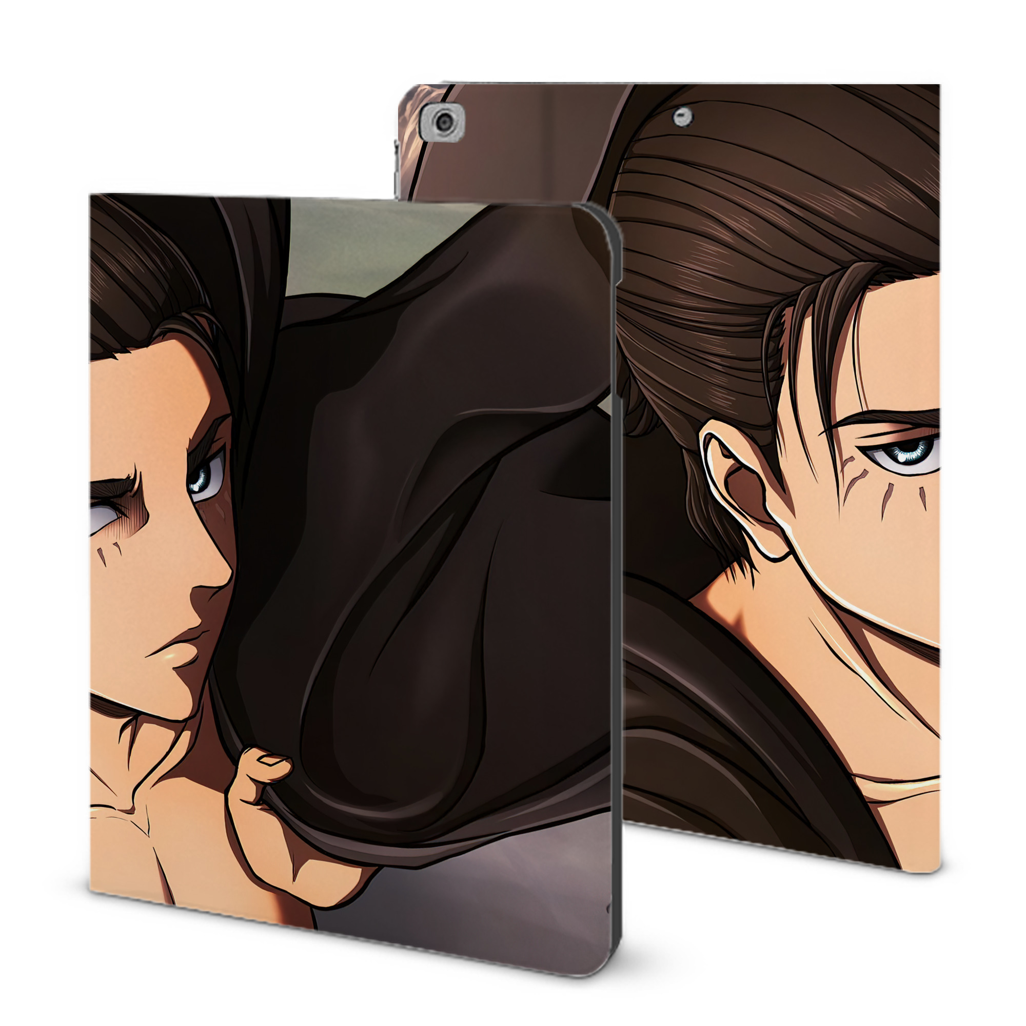 （画像用） 進撃の巨人 Attack on Titan IPad ケース ブック型 PUレザー TPU 耐衝撃 軽量 薄型 ペン収納なし 全面保護 IPad 各モデル対応